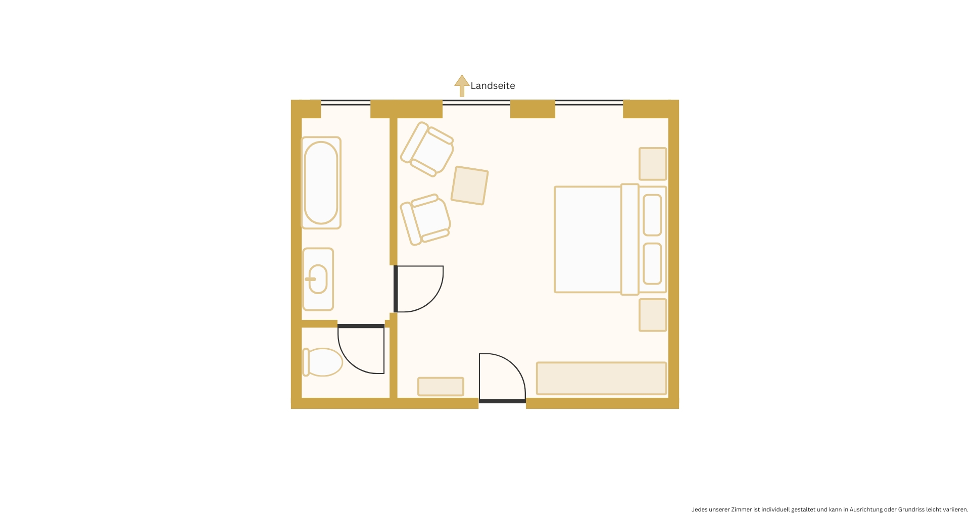 Grundriss Hotelparkzimmer