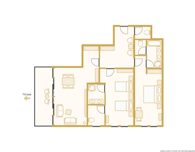 Grundriss Hochfirst Suite