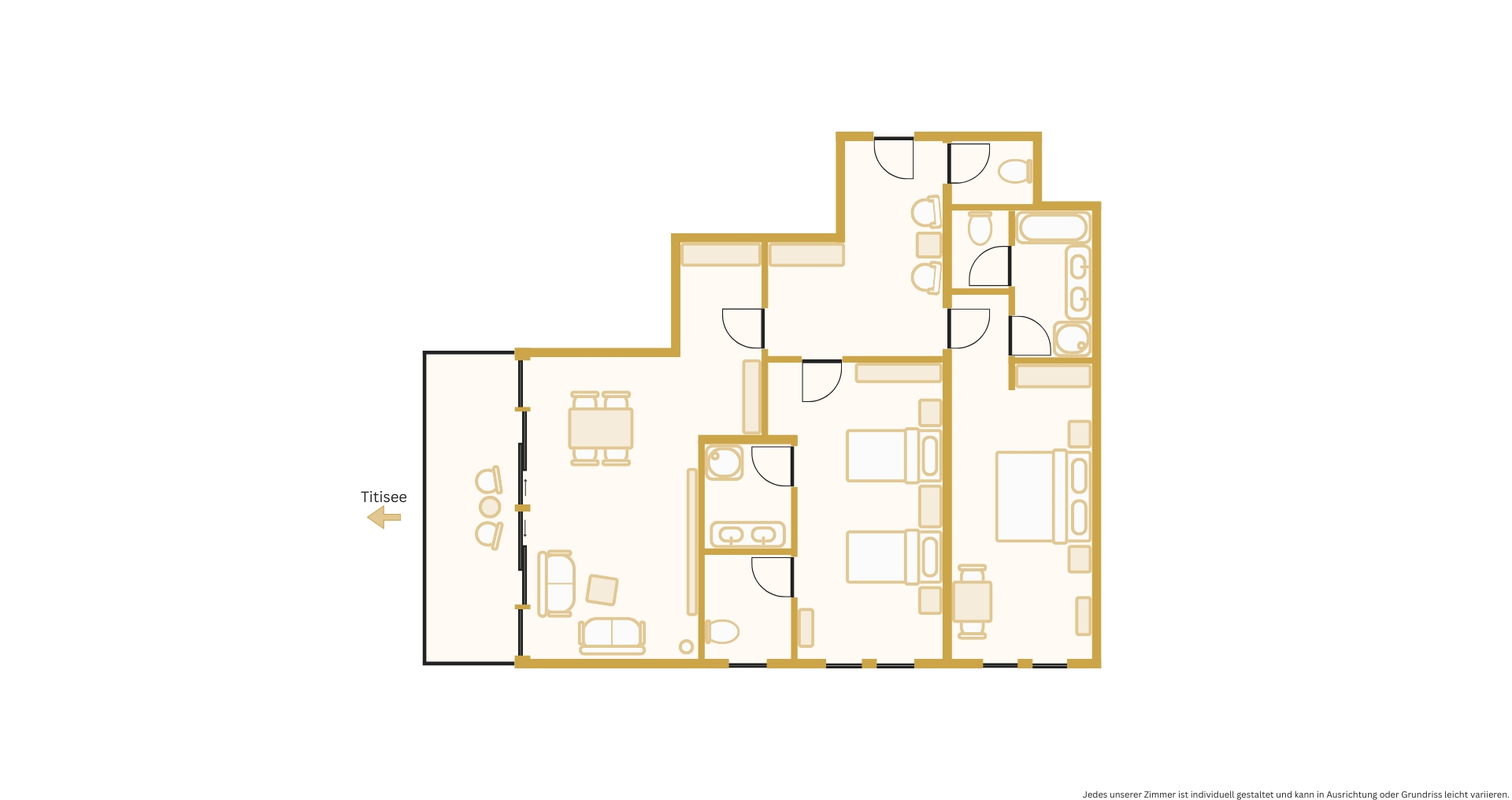 Grundriss Hochfirst Suite