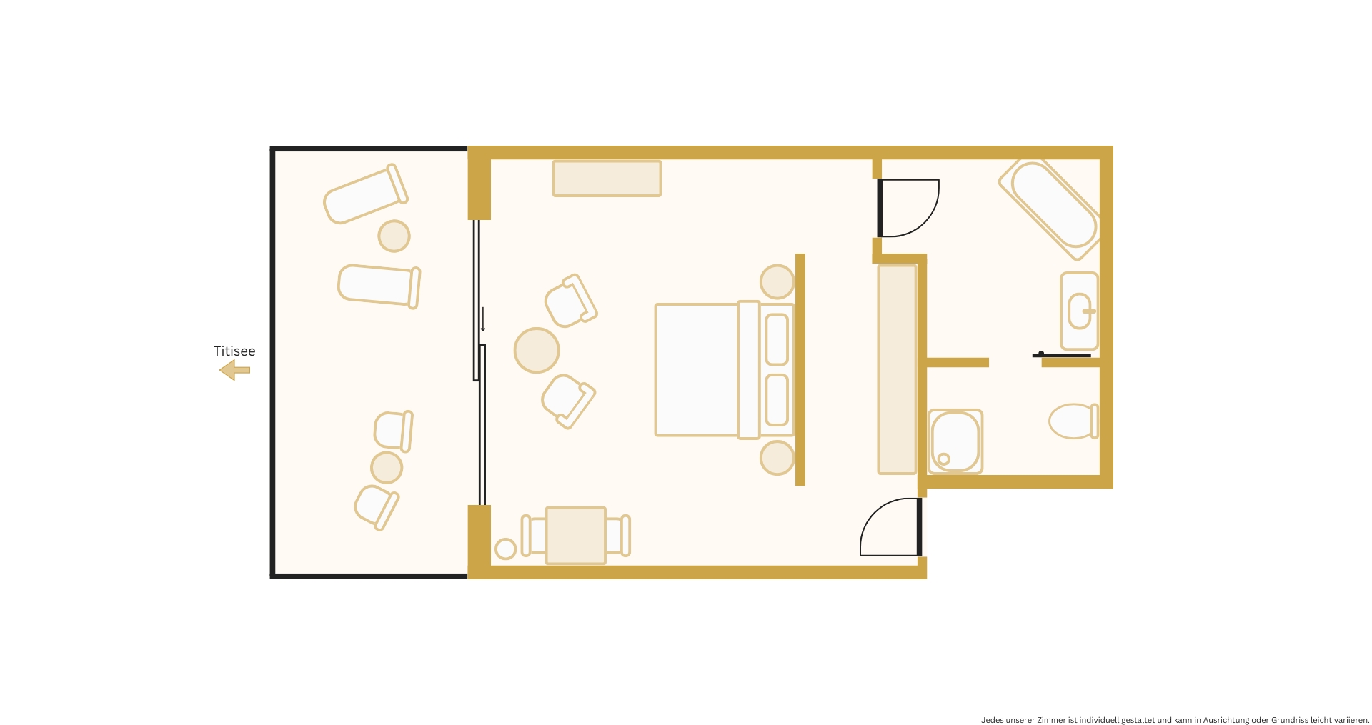 Grundriss Kleine Titisee Suite