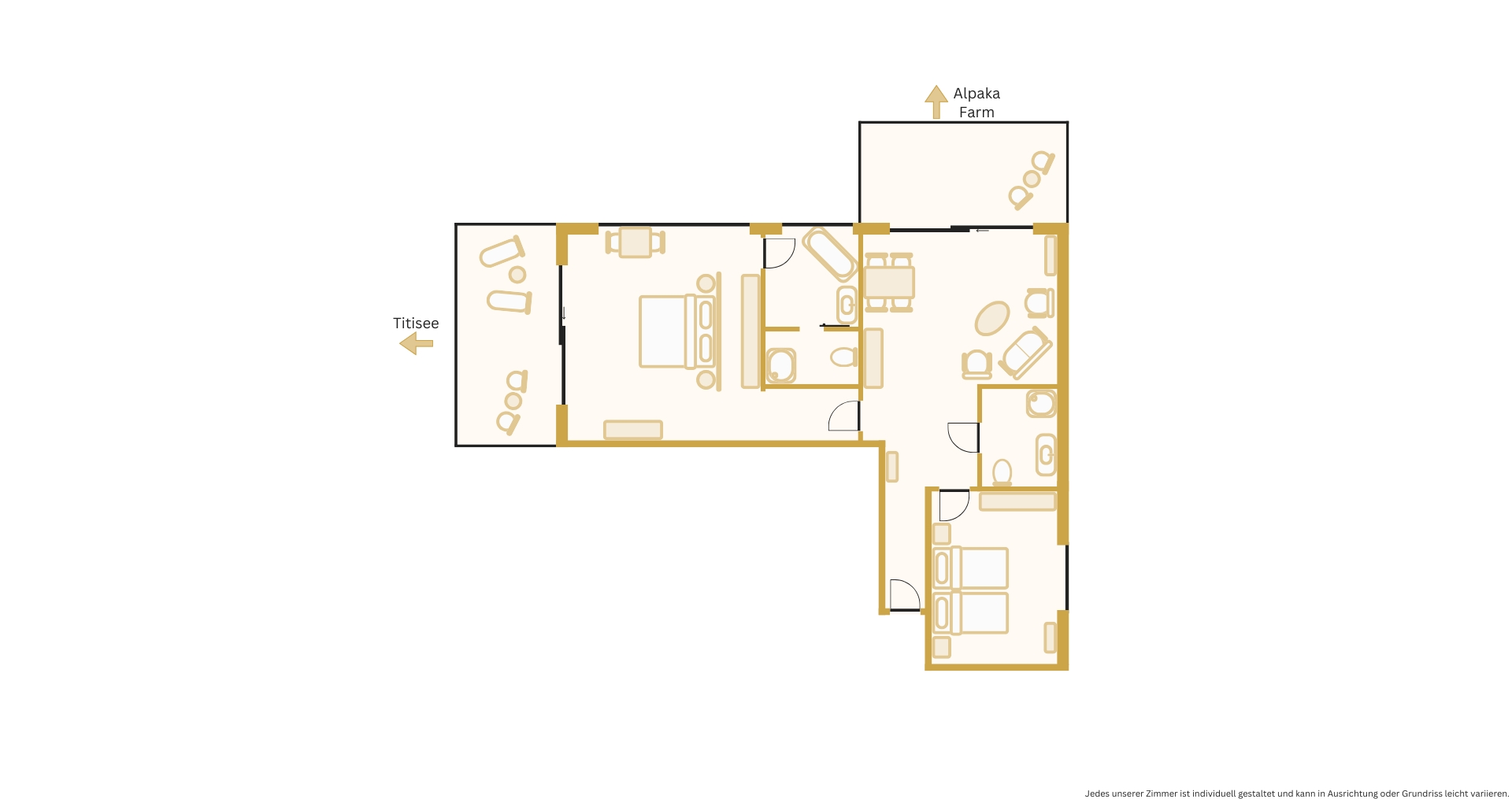 Grundriss Große Titisee Suite